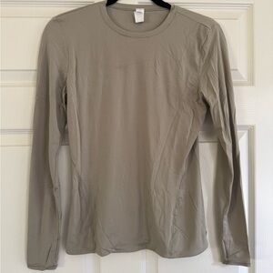 lululemon athletica Women's nulu Long Sleeve crewneck Tee - Taupe